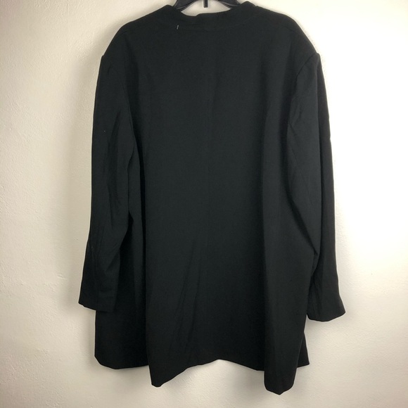T Tahari Plus Size Open Front Blazer Black Sz 22W - Picture 7 of 9